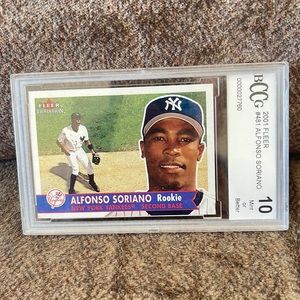 🔥 Alfonso Soriano New York Yankees Rookie Card! ⚾️Graded BccG Mint 10